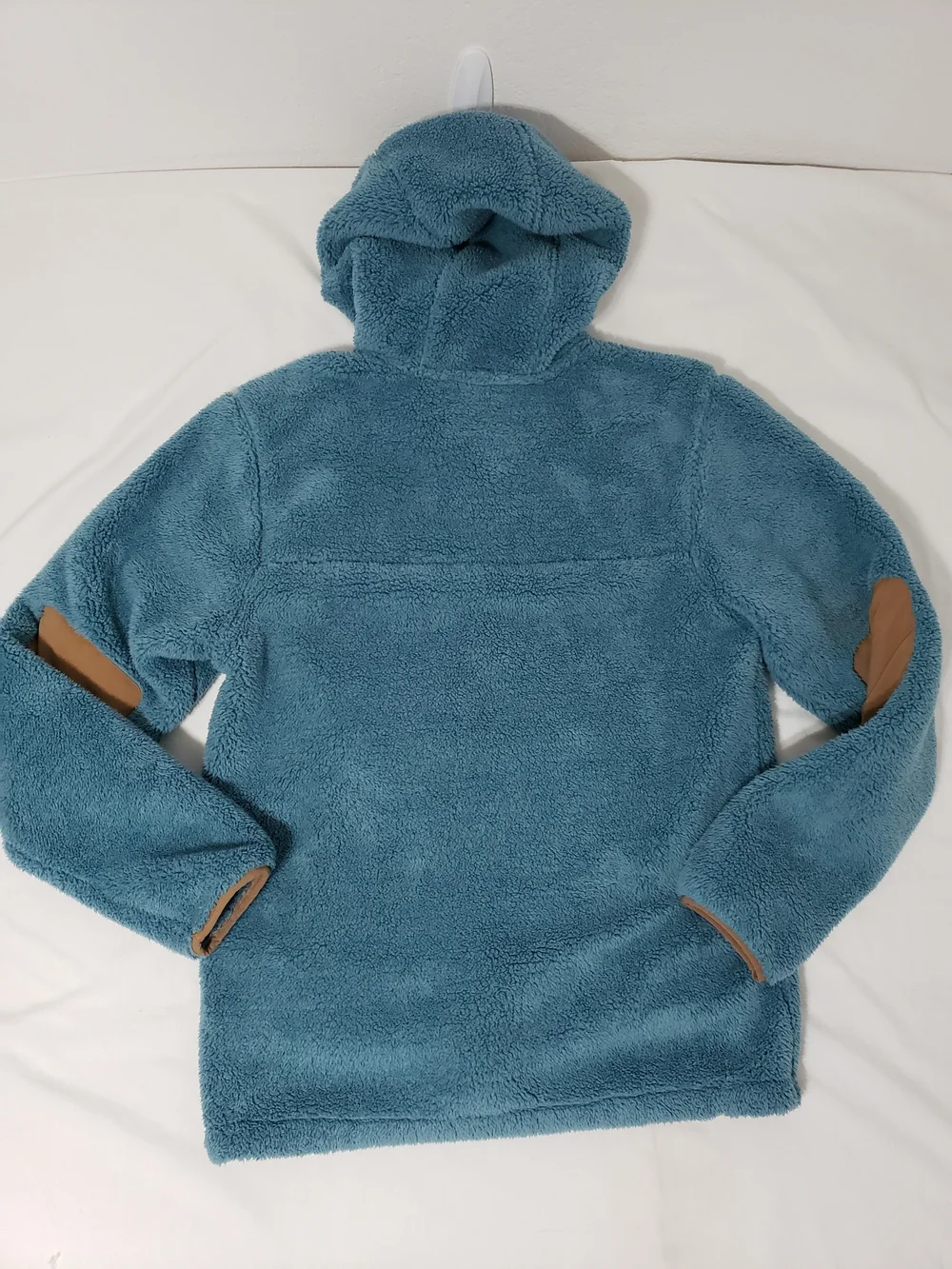 The North Face Men’s Campshire Sherpa Fleece Hoodie Pullover Blue Tan Small